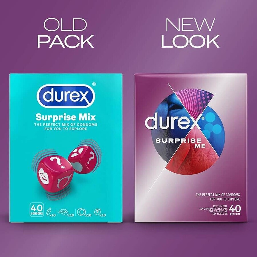 Pacchetto Durex Mix 40 Preservativi  Sorpresa 