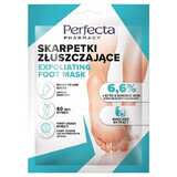 Perfecta, șosete exfoliante, 6,6% acid lactic + acid glicolic, 1 pereche