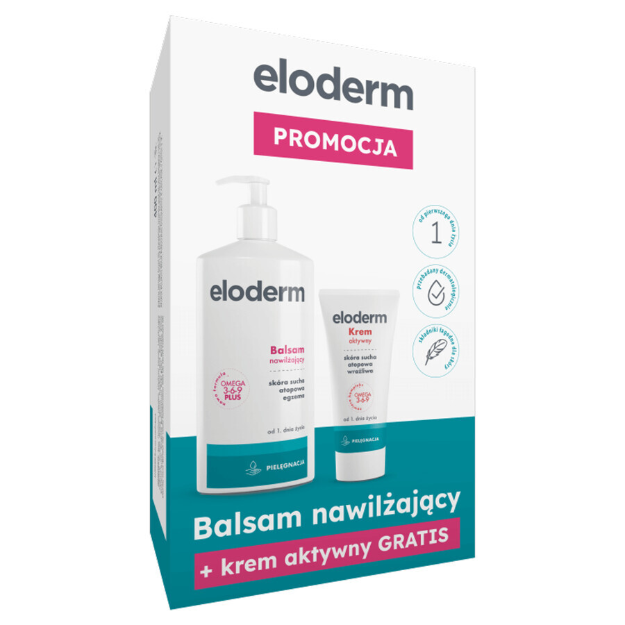 Eloderm - Crema Idratante con Crema Attiva, 400 ml + 75 ml