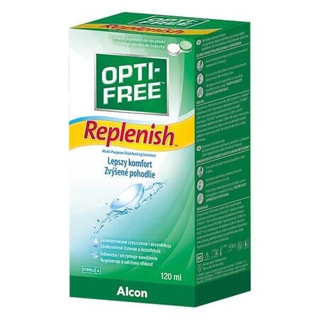 Opti-Free Replenish, Soluzione Disinfettante per Lenti a Contatto, 120ml