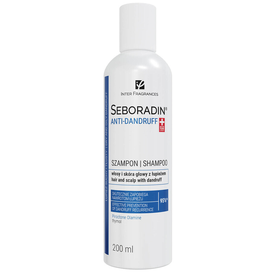 Shampoo Antiforfora Seboradin Anti Dandruff - Combatti l Forfora in Modo Efficace, 200 ml