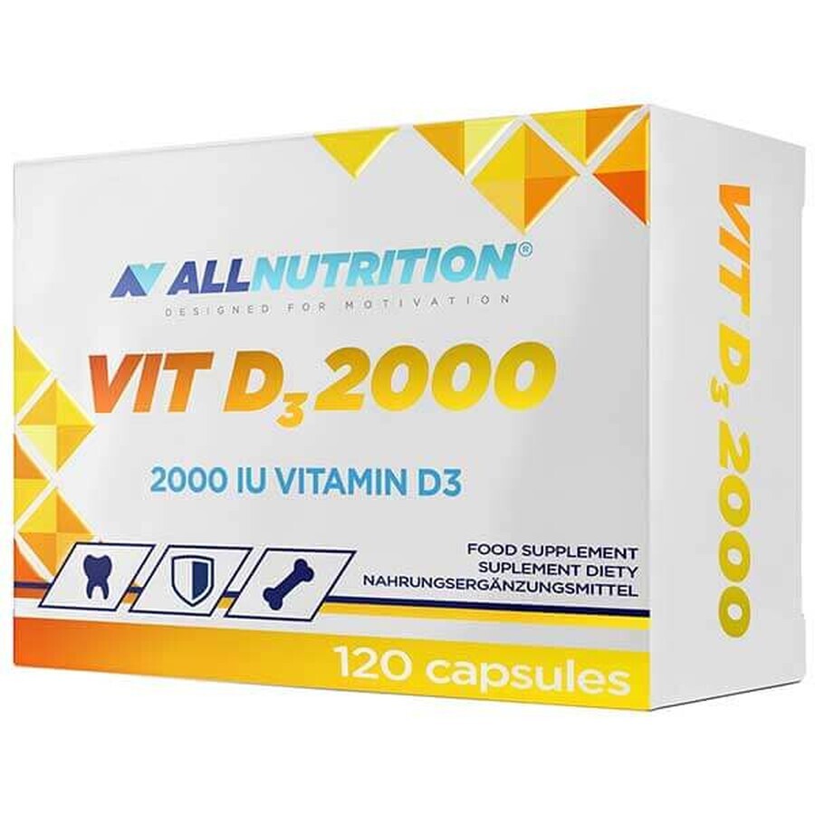 Vitamina D3 2000 UI in 120 capsule - Integratore alimentare Allnutrition