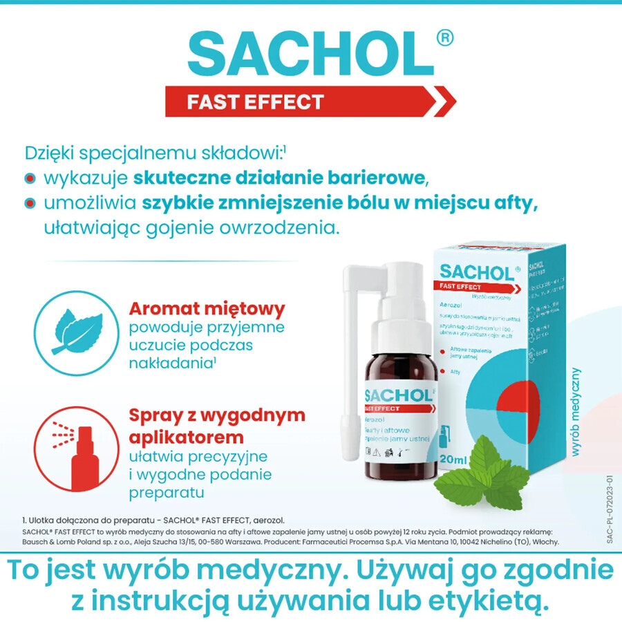 Sachol Snel Effect, spuitbus, 20 ml