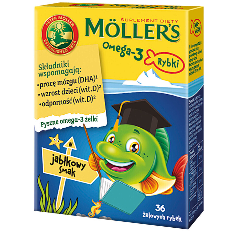 Integratore Alimentare - Omega-3 Pesce con Mela, 36 Compresse