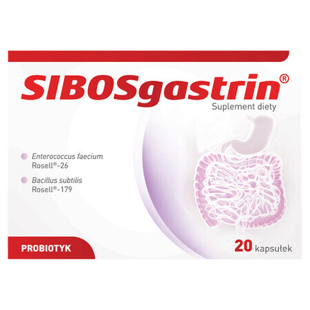 SIBOSgastrin, Integratore Alimentare per Migliorare la Digestione, 20 capsule.