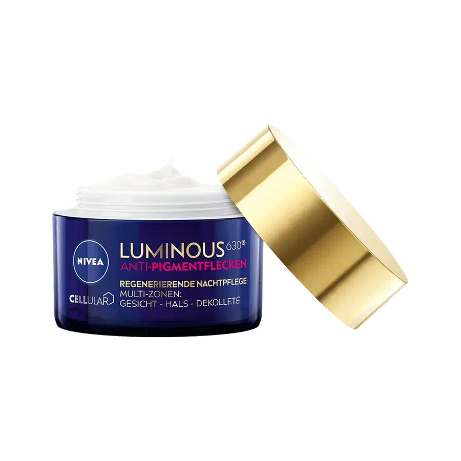 Nivea Cellular Luminous 630, crema regeneradora antipigmentación, crema de noche, 50 ml