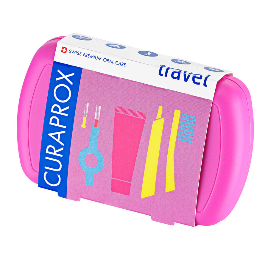 Curaprox, Set Viaggio Rosa: Kit per l igiene orale in viaggio.
