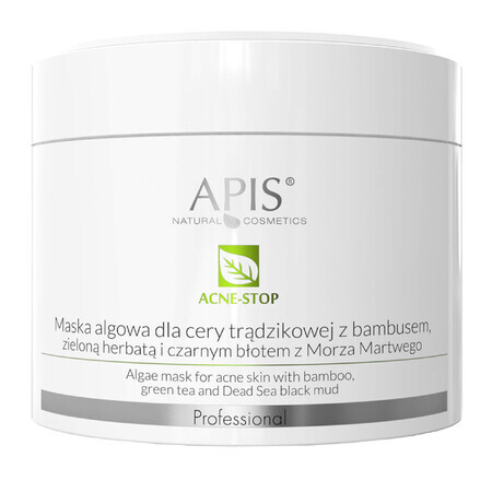 Maschera Viso Alghe Apis Acne-Stop con Bambù, Tè Verde e Fango Nero del Mar Morto 100g