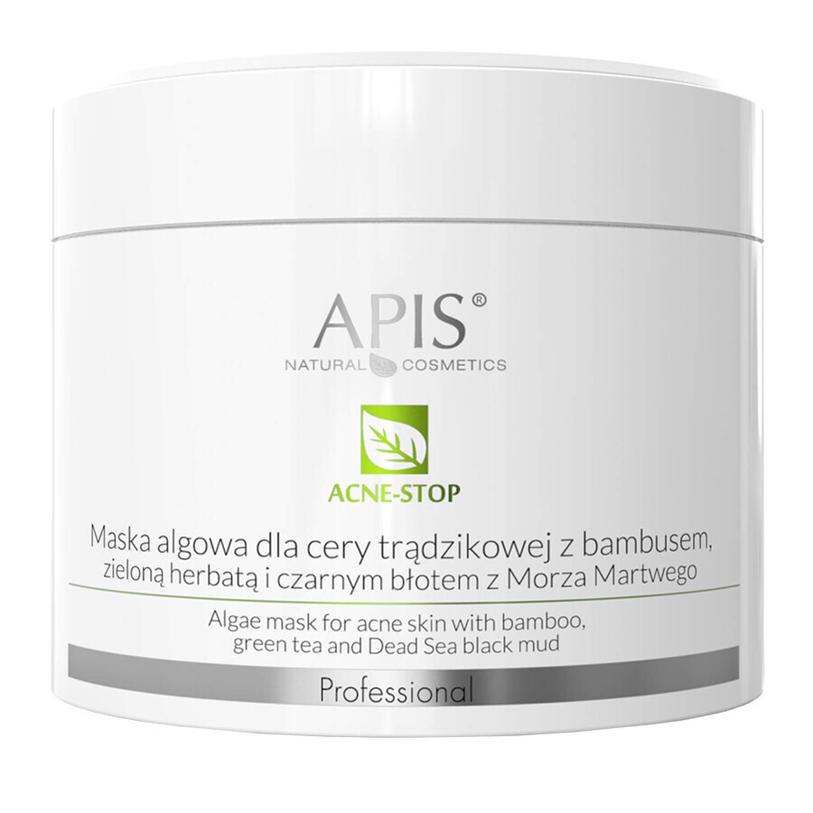 Maschera Viso Alghe Apis Acne-Stop con Bambù, Tè Verde e Fango Nero del Mar Morto 100g