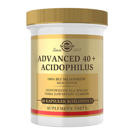Solgar Advanced 40+ Acidophilus, 60 capsule vegetali