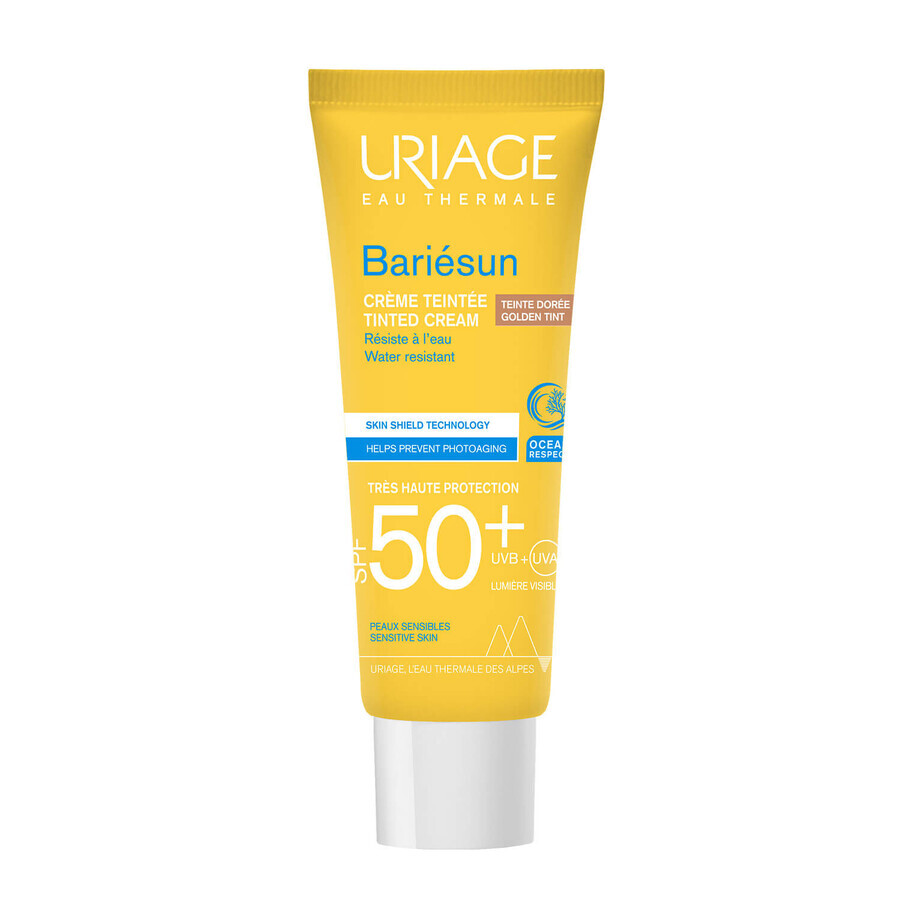 Crema solare colorata Uriage Bariesun SPF 50+ - tonificante, 50 ml