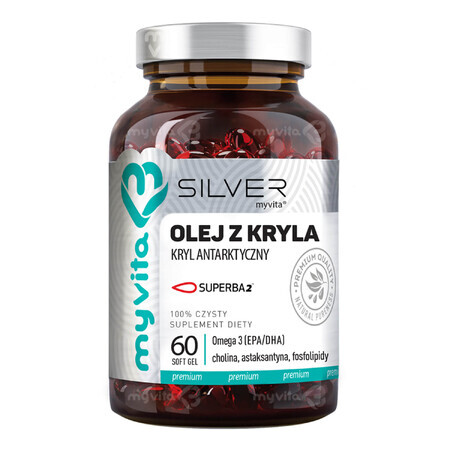 Olio di Krill Integratore Naturale, 60 capsule