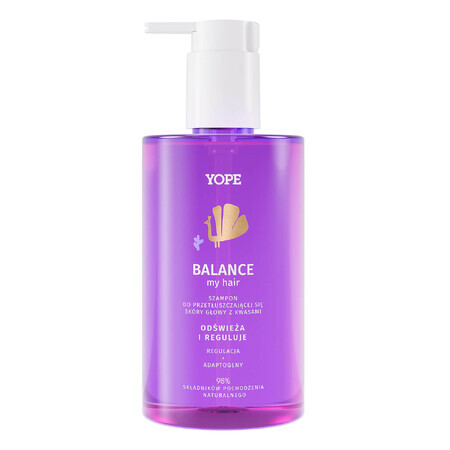 Yope, Shampoo Equilibrio per Capelli Grassi, 300 ml