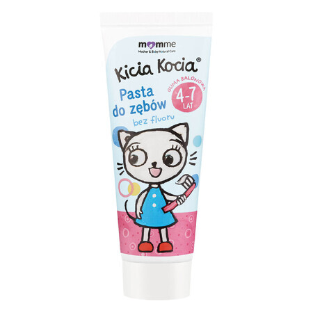 Dentifricio Bubble Gum Kicia Kocia, per bambini 4-7 anni, 50 ml