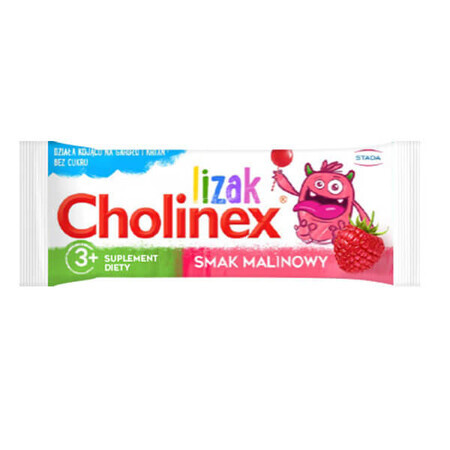 Lecca-lecca Cholinex per bambini a partire da 3 anni, gusto lampone, 1 pezzo