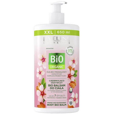 Eveline Cosmetics Balsamo Corpo Rassodante Bio Organico con Olio di Mandorle, 650ml