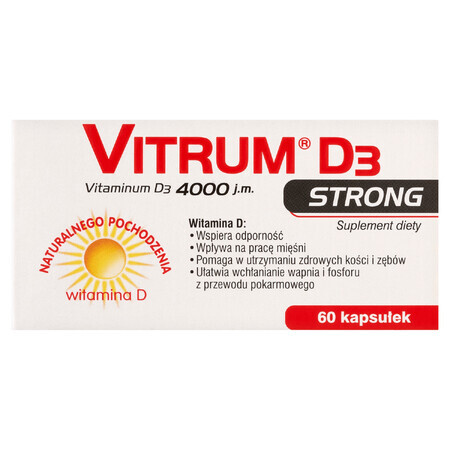 Vitrum D3 Strong, vitamin D 4000 IU, 60 capsules