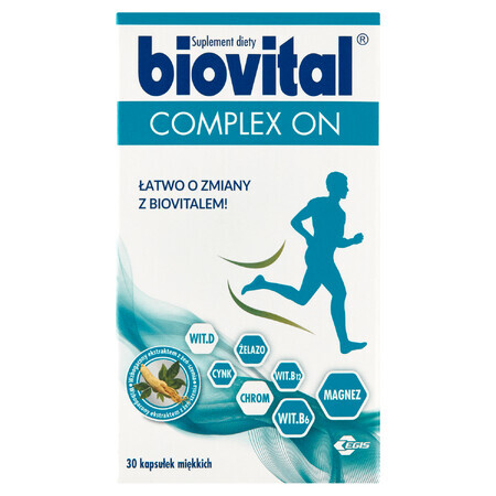 Supplemento Alimentare Biovital Complesso ON - Integratore Vitaminico, 30 capsule.