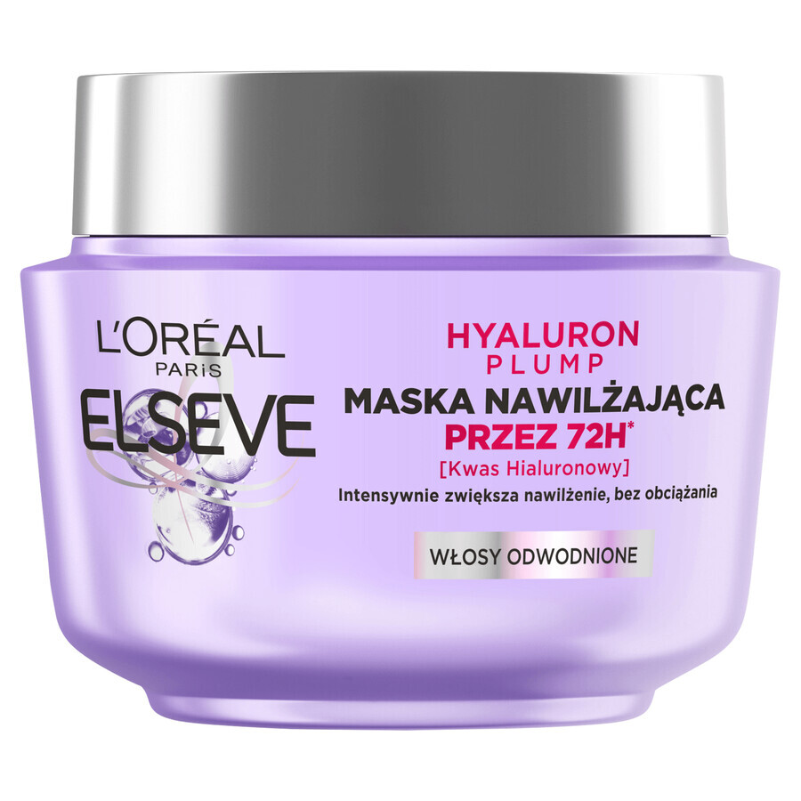 L'Oreal Elseve Hyaluron Plump, maschera idratante per capelli disidratati, 300 ml