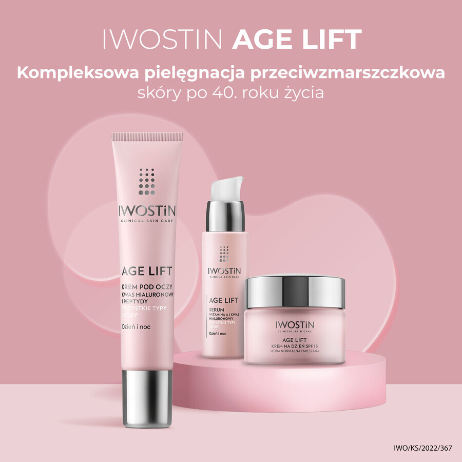 Iwostin Age Lift, crème contour des yeux, jour et nuit, 15 ml