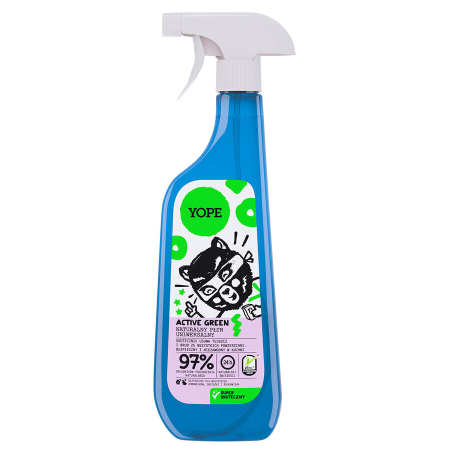 Yope, Detergente Multiuso Active Green 97%, 750 ml