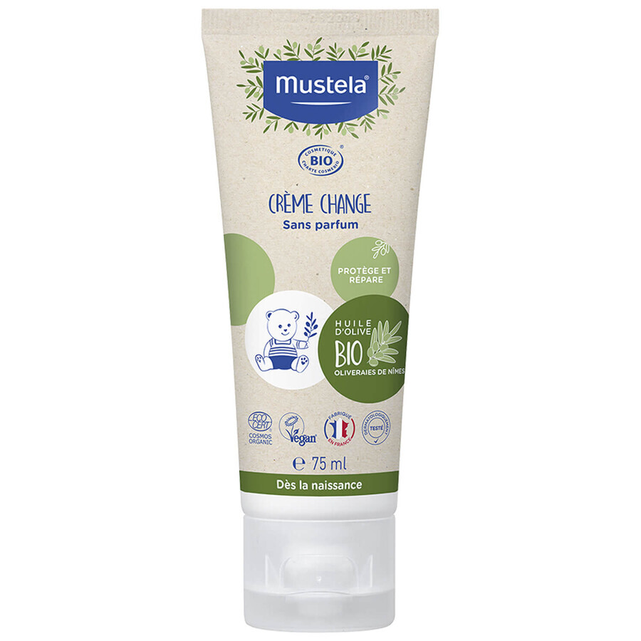 Mustela Bio, cremă schimbătoare, 75 ml