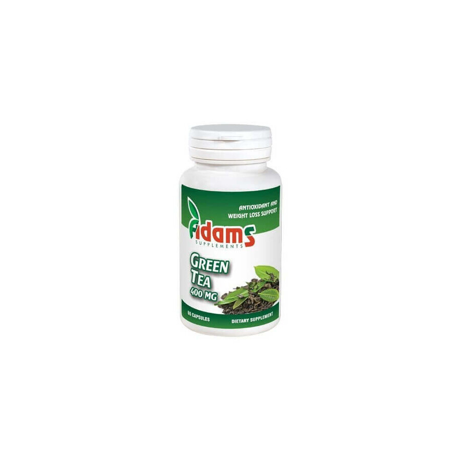 Tè verde 400 mg, 60 capsule, Adams