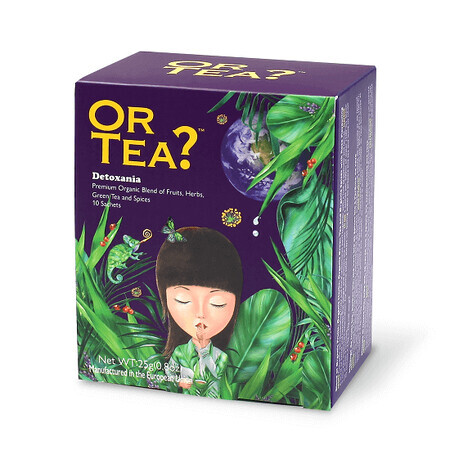 Tè verde con infuso di piante e frutti Eco, Detoxania, 25 gr, O Tè
