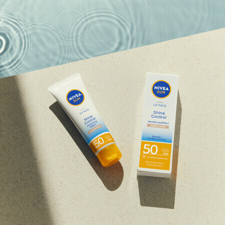 Nivea Sun UV Face Shine Control Krem SPF50 Medium Tinted, 50ml