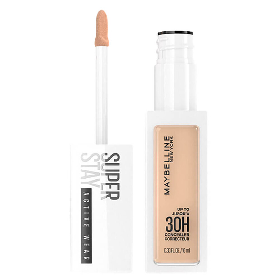 Maybelline Superstay Active Wear 30h, correttore viso, 20 Sand, 10 ml