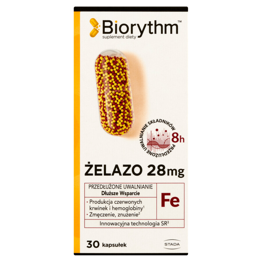 Biorythm Iron 28 mg, 30 capsules