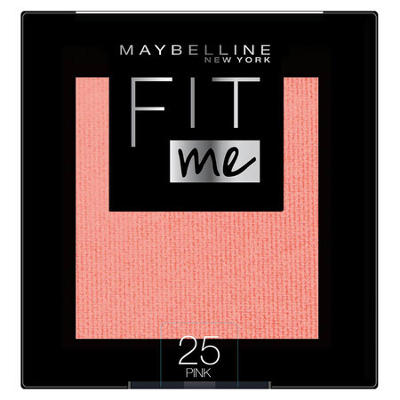 Maybelline Fit Me Blush 25 Pink - Fard Minerale Illuminante per un Effetto Naturale. Lunga Tenuta e Delicato. Confezione da 5g.