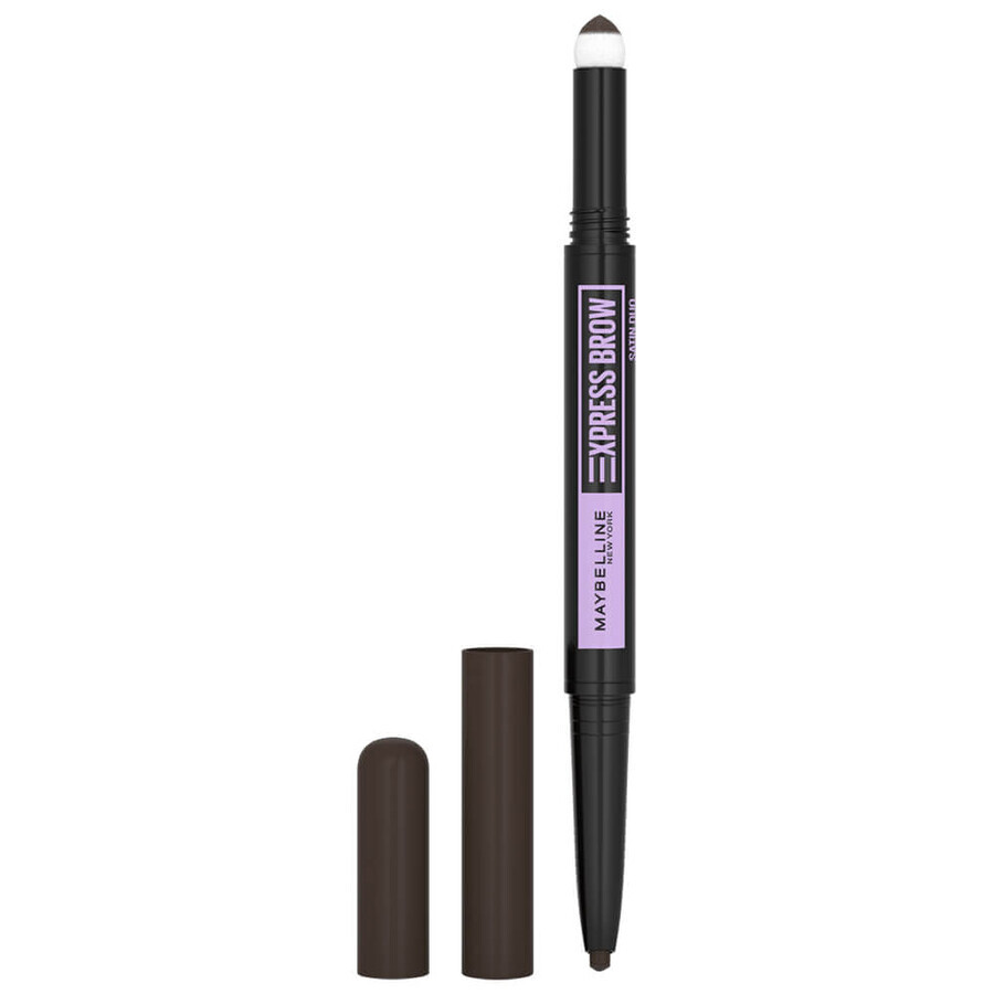 Matita per sopracciglia Maybelline Express Brow Satin Doppia 05 Nero Marrone, 0.71g