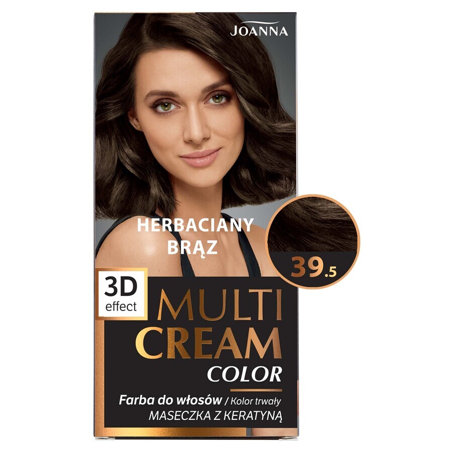 Tinta per capelli esclusiva Joanna Multi Cream nel tono Marrone Tea. Copertura eccellente e duratura per un colore pieno e brillante.