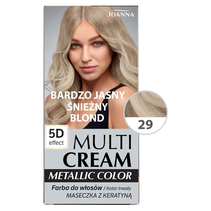 Colore Per Capelli Crema Metallica Multi-Color Joanna 29 Biondo Neve Molto Chiaro.