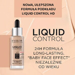 Eveline Cosmetics Fondotinta Liquid Control HD 24H con contagocce 035 Beige Naturale, 32ml