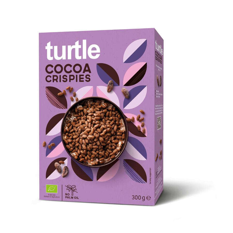 Cereali di riso croccanti eco con cacao, 300g, Tartaruga