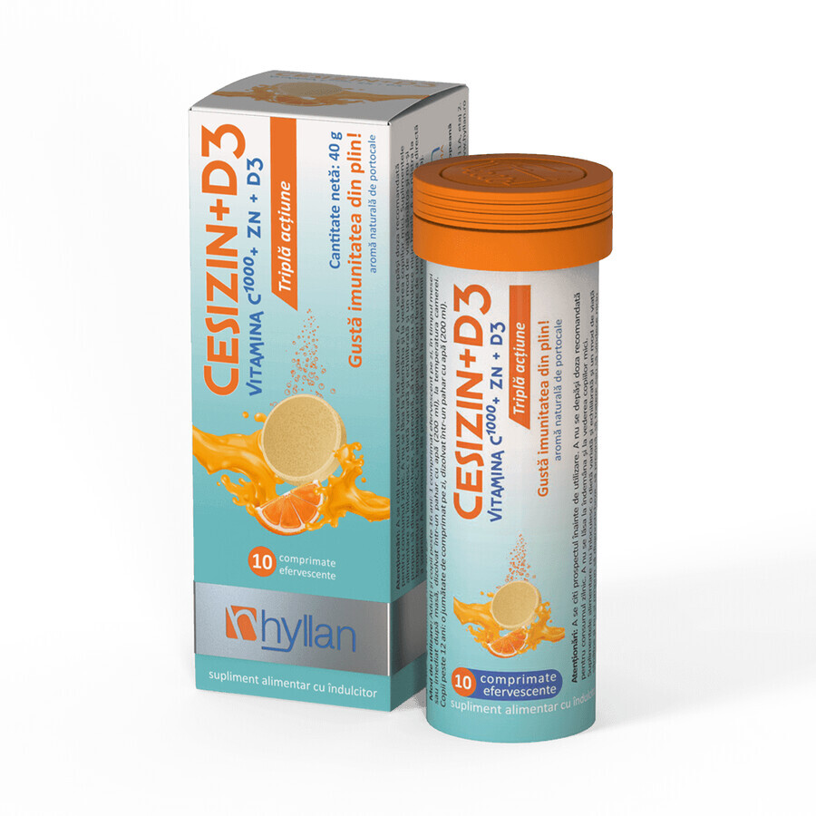 CESIZIN + D3, 10 compresse effervescenti, Hyllan