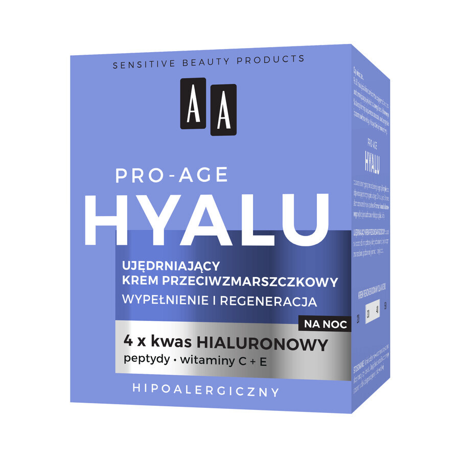 Krem notturno anti-rughe AA Hyalu Pro-Age Rassodante, 50ml