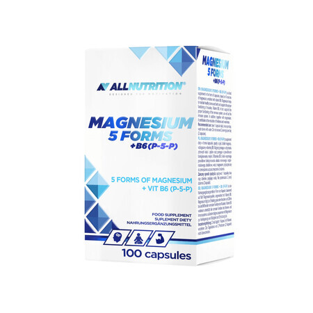 Allnutrition Magnesium 5 Formen + B6 (P-5-P), 100 Kapseln