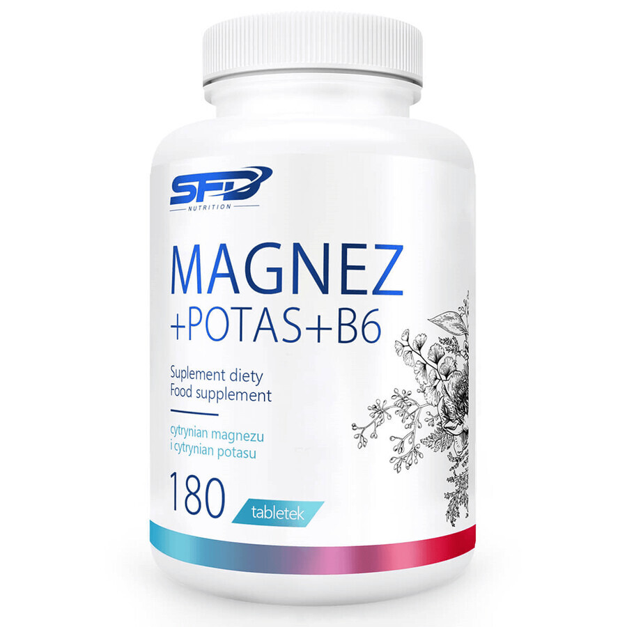 Magnesio + Potassio + B6, 180 compresse, SFD Nutrition