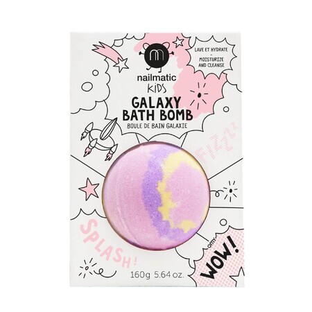 Nailmatic Kids Galaxy, bombe de bain, pour enfants, Supernova, 160 g