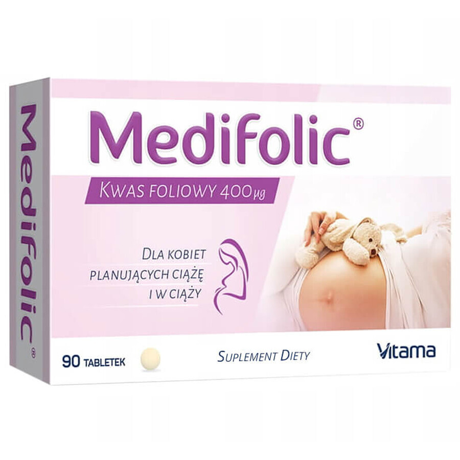 Acido folico Medifolic 400mcg, 90 compresse