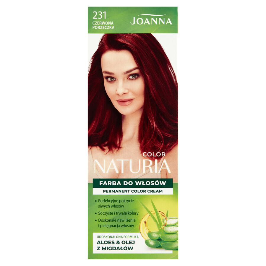 Joanna Naturia Color, tintura per capelli, 231 ribes rosso