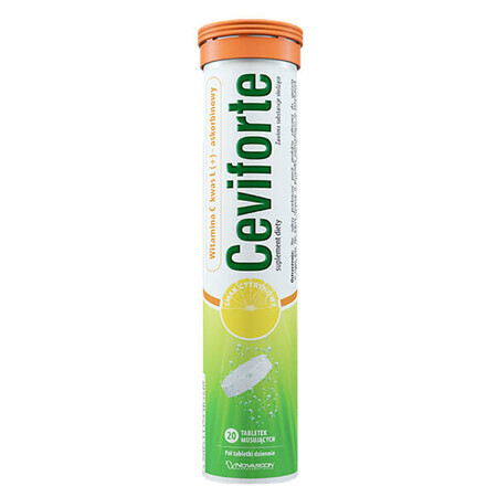 Integratore alimentare Ceviforte con vitamina C, 20 compresse effervescenti