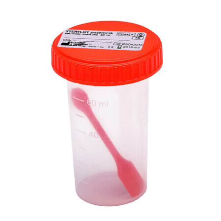 Contenitore per analisi delle feci e delle urine, sterile, multi, 60 ml