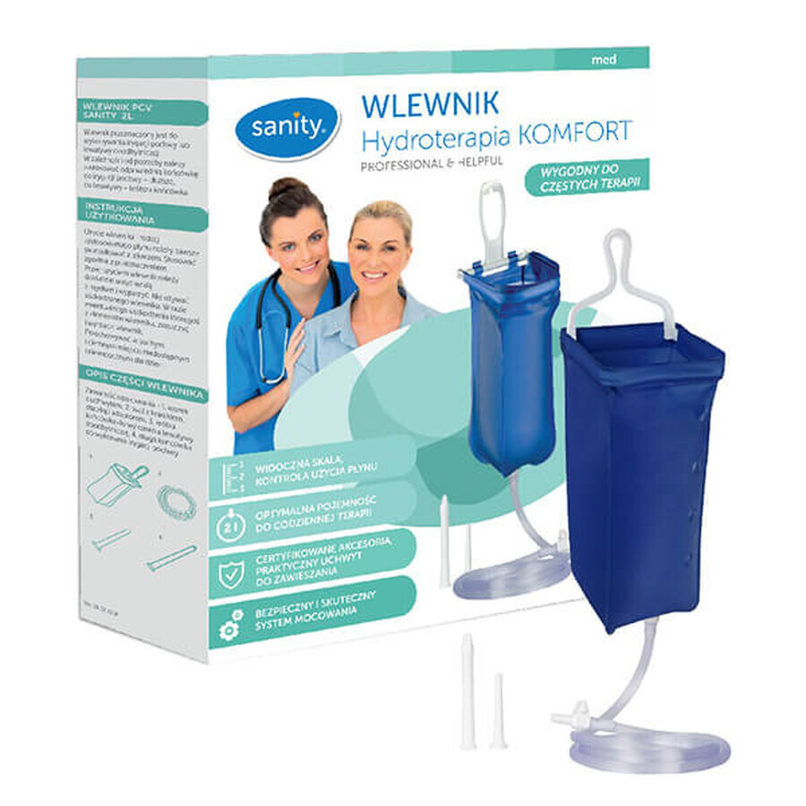 Ingresso Sanity in PVC 2L, Idroterapia Comfort, 1 pezzo - Lungo periodo di validità!