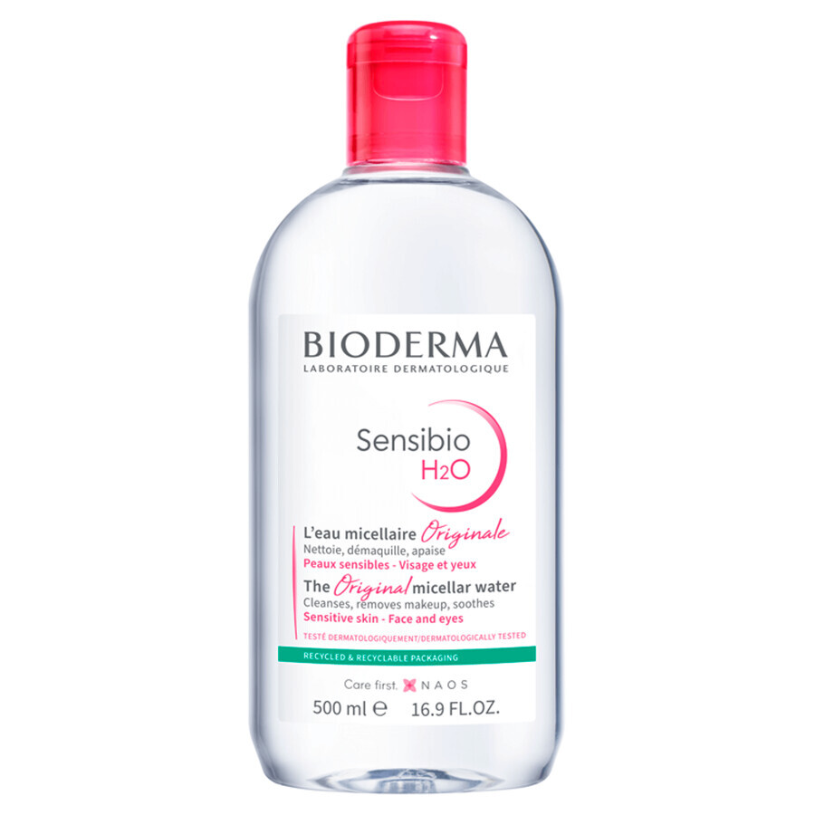 (FR) Bioderma Sensibio H2O, Pyn micelarny, 500 ml (3401398335755)
