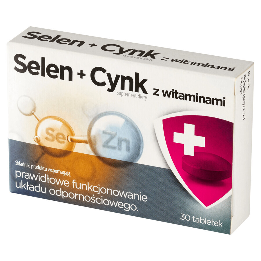 Selen + Cynk, 30 tabletek - Dugi termin wanoci!