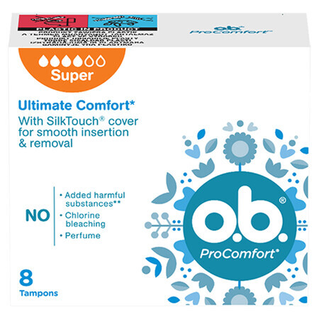 OB ProComfort, assorbenti igienici, Super, 8 pezzi